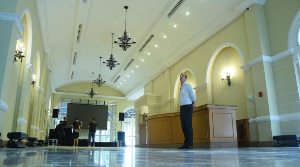 Interior corridor of El Prado Hotel