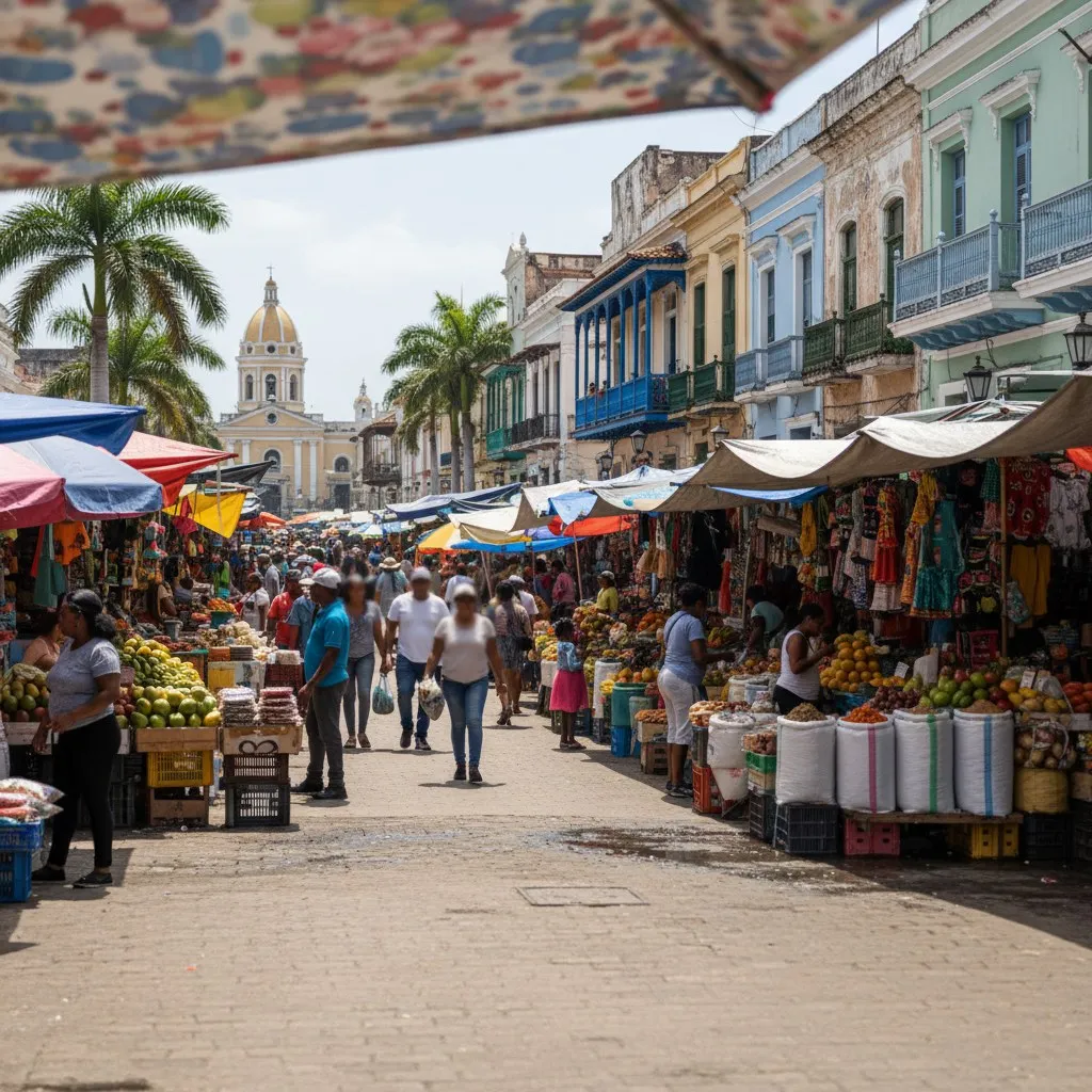 El Centro Barranquilla downtown market area