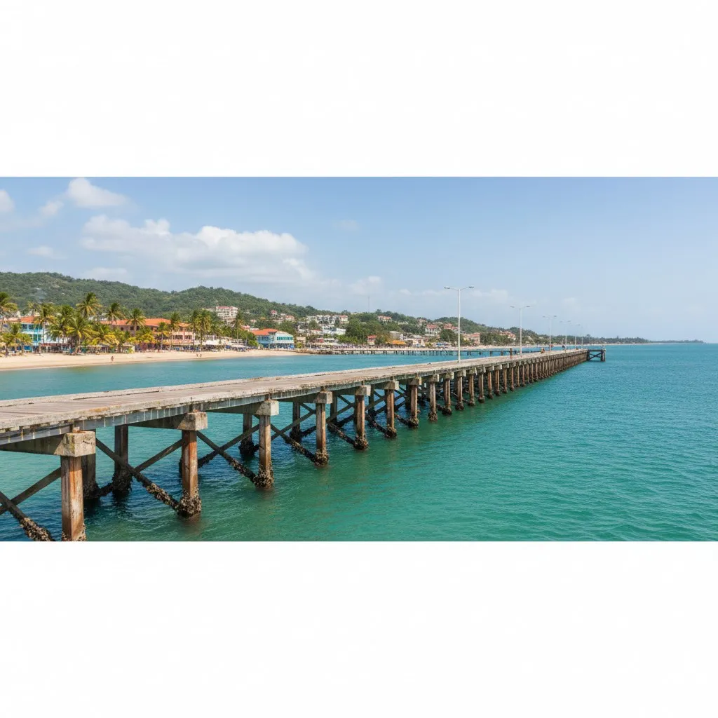 Puerto Colombia pier and waterfront