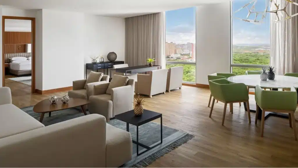 Marriott Barranquilla king suite with city view