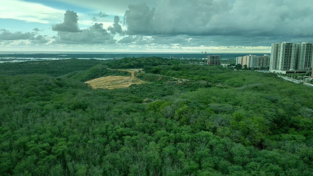 View out to the Caribbean from the Barranquilla coast